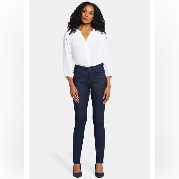 NYDJ Alina Skinny Stretch Jeans size 6, black New - Picture 2 of 13
